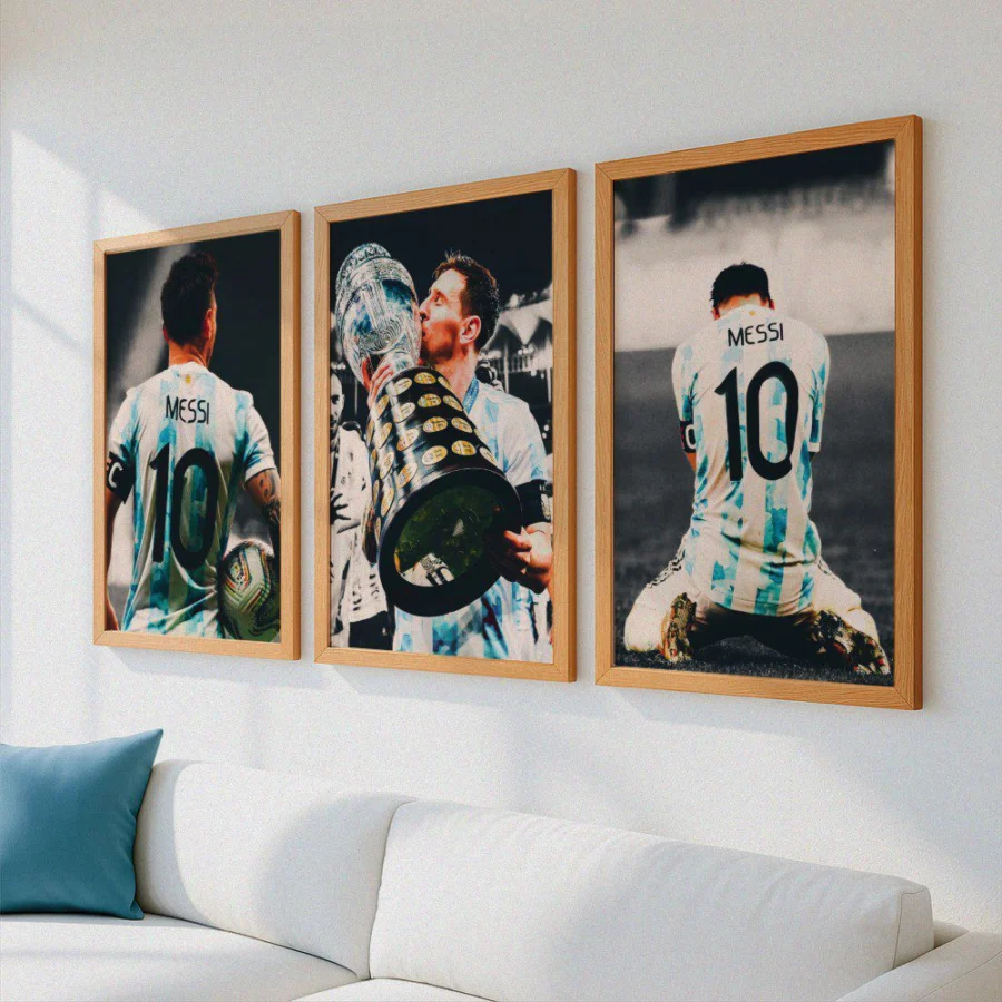 Mural Tríptico de Lionel Messi