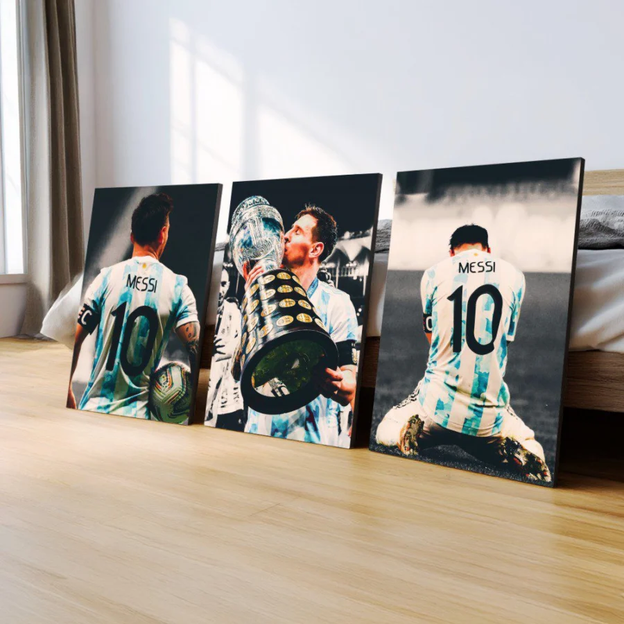 Mural Tríptico de Lionel Messi