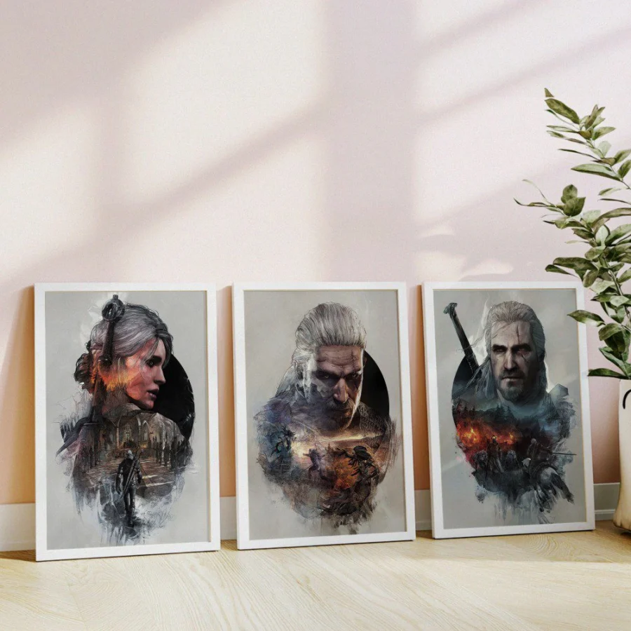 Mural Tríptico de The Witcher