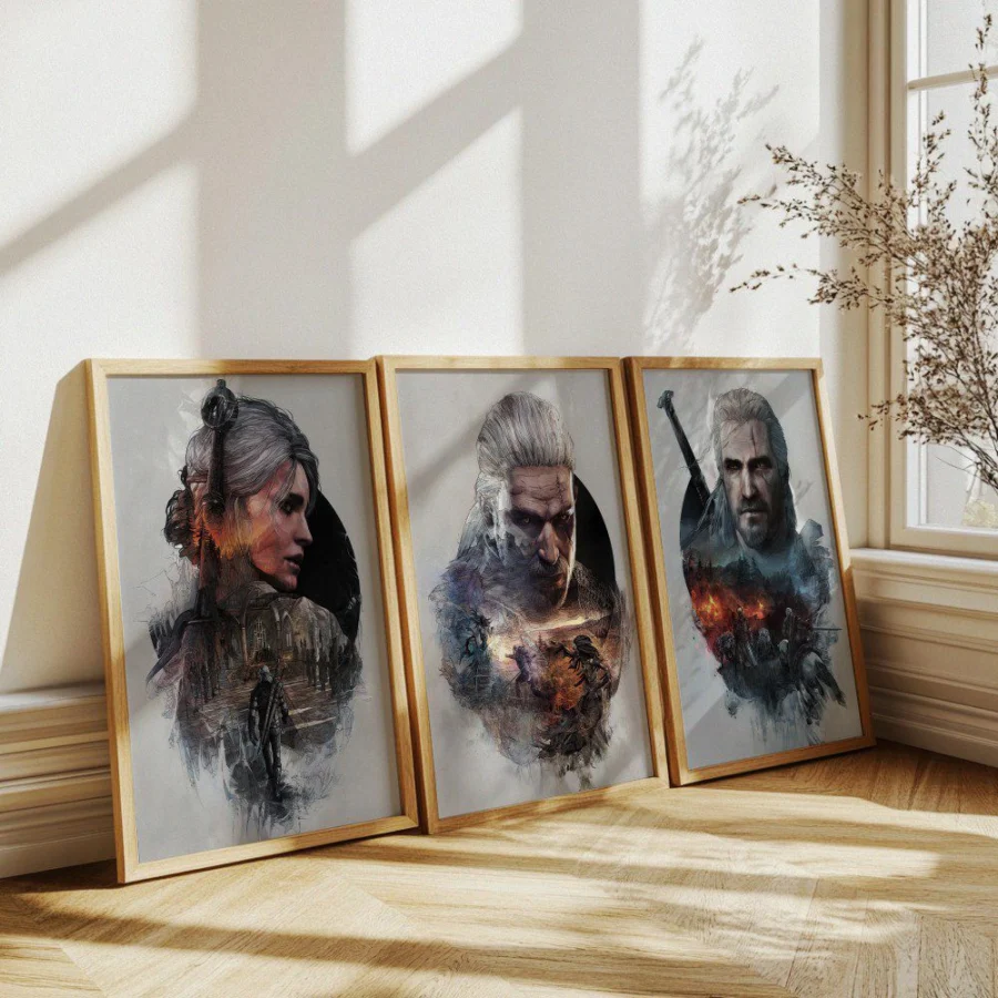 Mural Tríptico de The Witcher