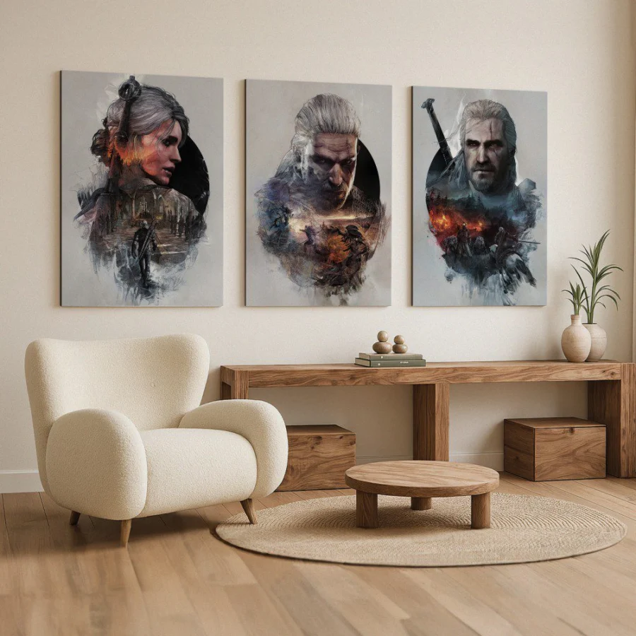 Mural Tríptico de The Witcher