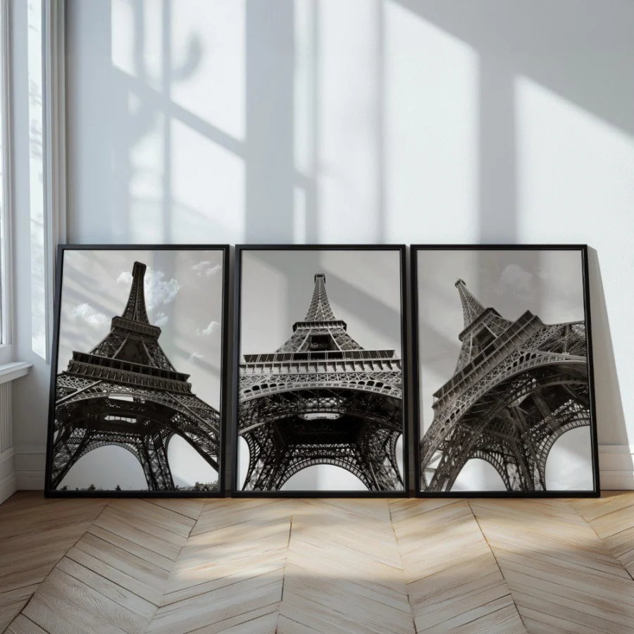 Mural Tríptico de Torre Eiffel