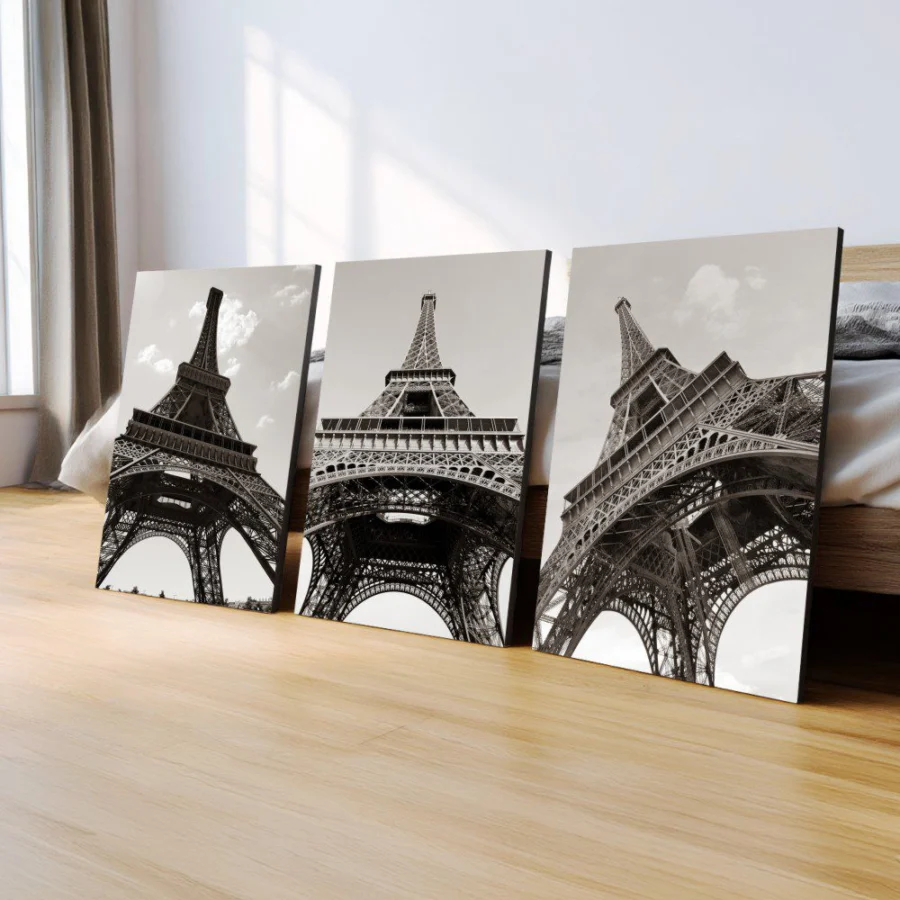 Mural Tríptico de Torre Eiffel