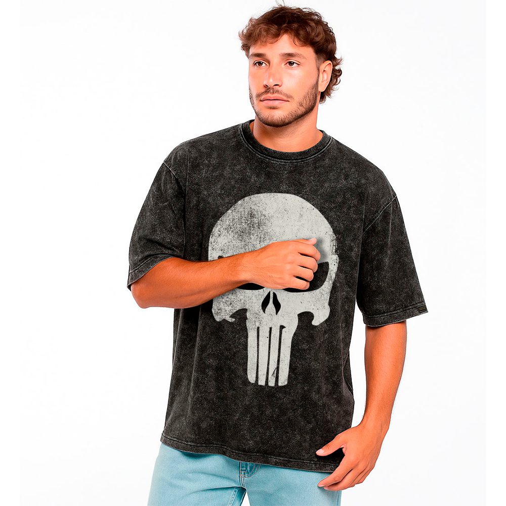 Remera Acid Wash de Punisher Soyfan