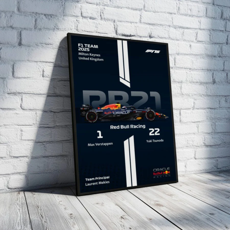 Cuadro de F1 2025 Red Bull Racing RB21 – Verstappen & Tsunoda