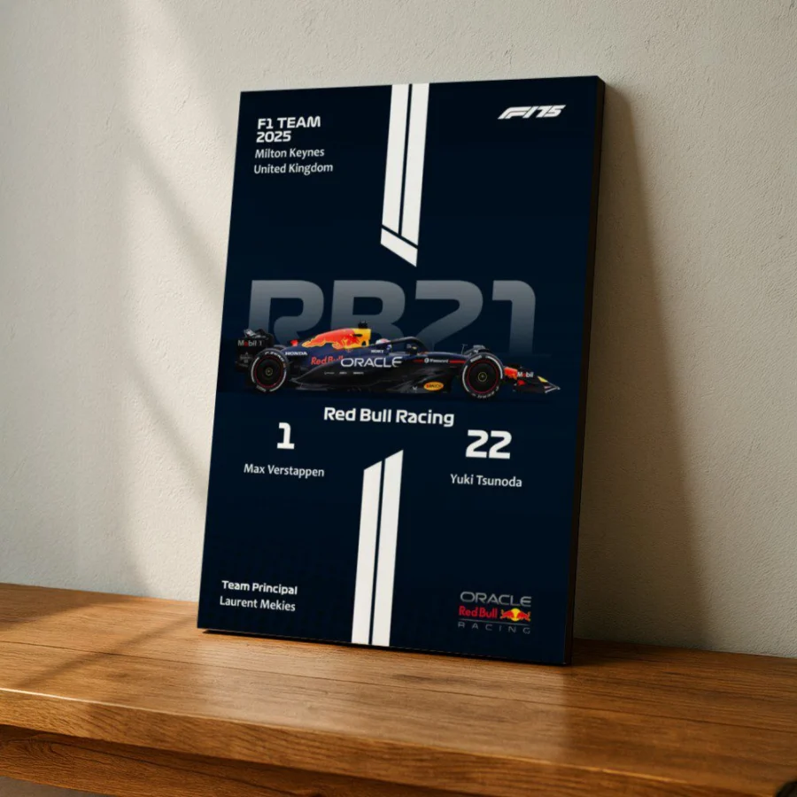 Cuadro de F1 2025 Red Bull Racing RB21 – Verstappen & Tsunoda