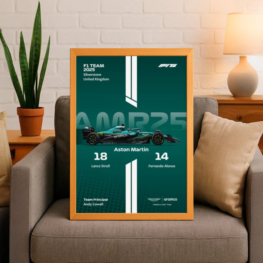 Cuadro de F1 2025 Aston Martin AMR25 – Stroll & Alonso