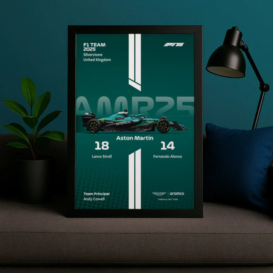 Cuadro de F1 2025 Aston Martin AMR25 – Stroll & Alonso