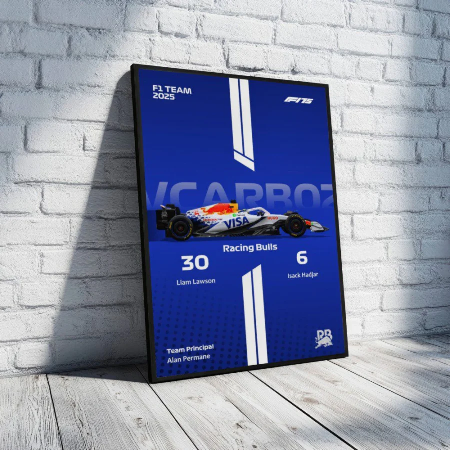 Cuadro de F1 2025 Racing Bulls VCARB02 – Lawson & Hadjar