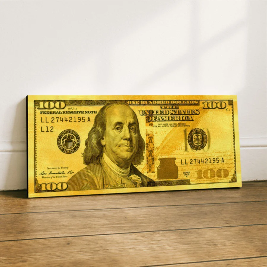 Mural Billete Dorado