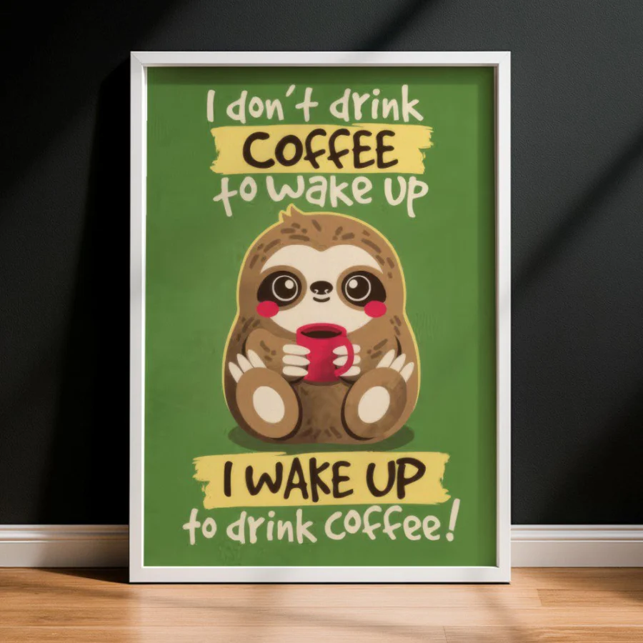 Cuadro de Coffee sloth