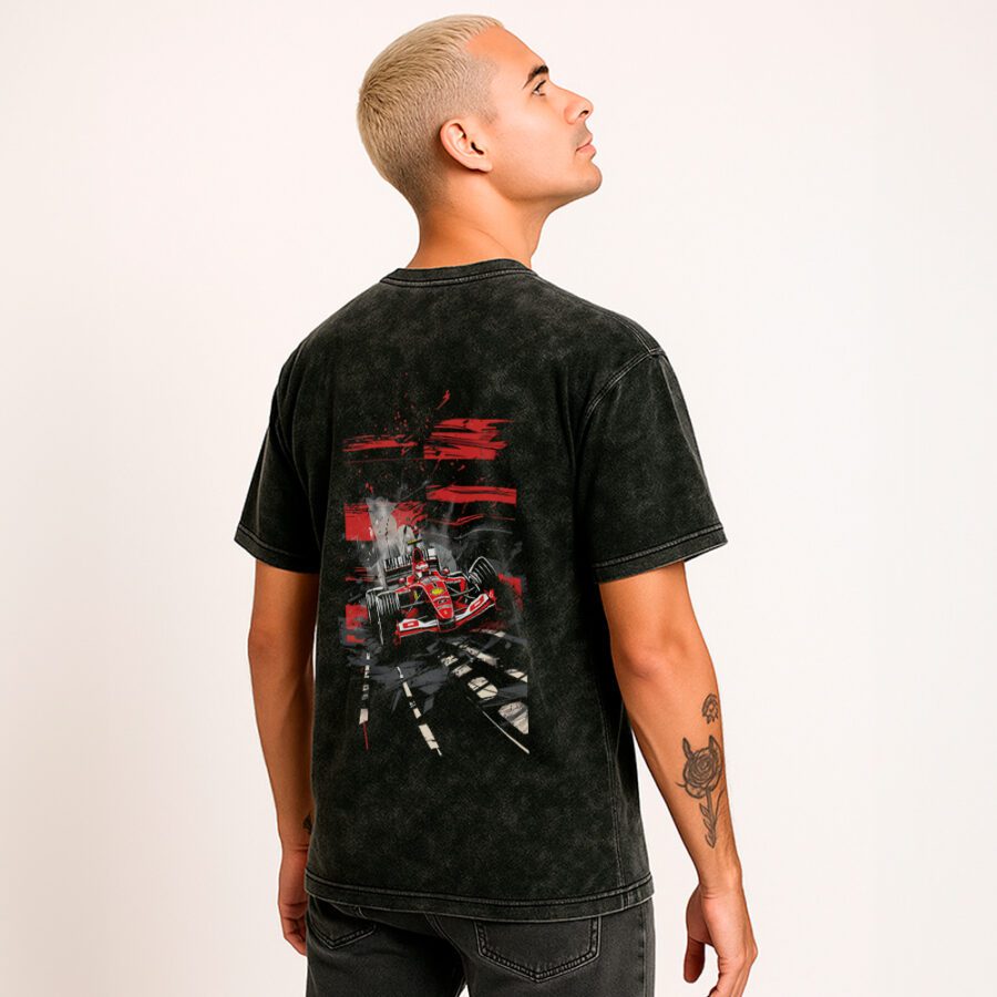 Remera Acid Wash de Ferrari F1 – Michael Schumacher Soyfan