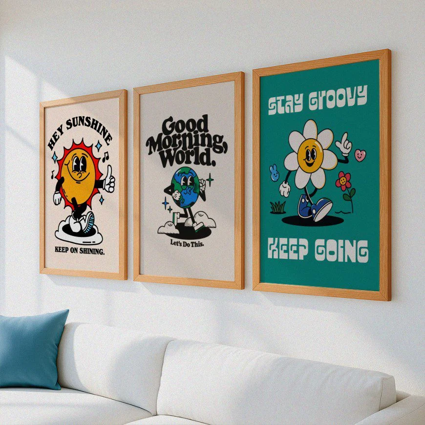 Mural Tríptico de Good Morning, World