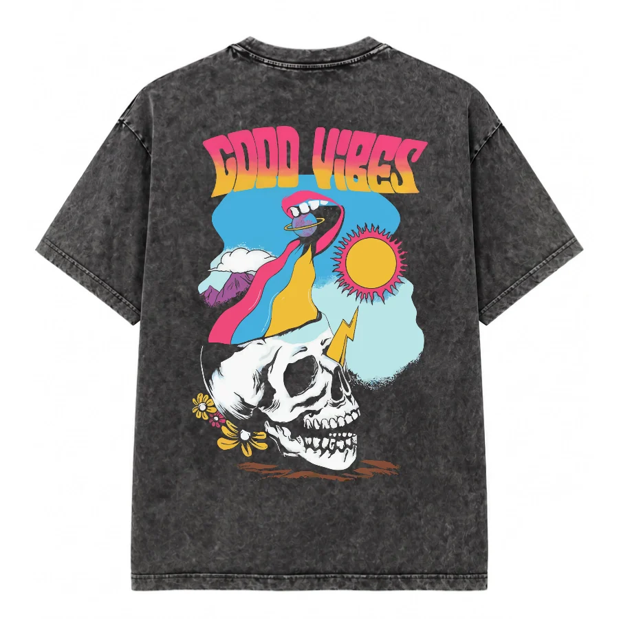 Remera Acid Wash de Good Vibes