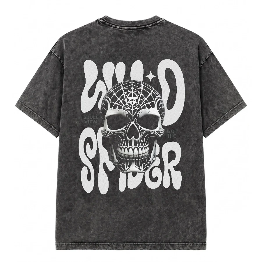 Remera Acid Wash de Gothic Spider