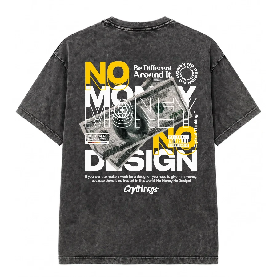 Remera Acid Wash de No Money, No design
