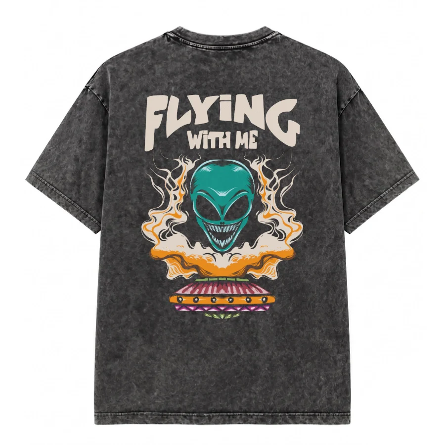 Remera Acid Wash de Flying With Me