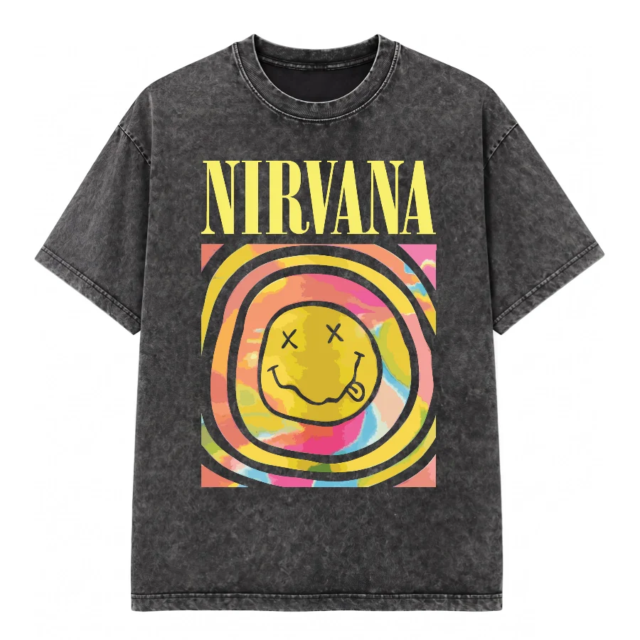 Remera Acid Wash Nirvana