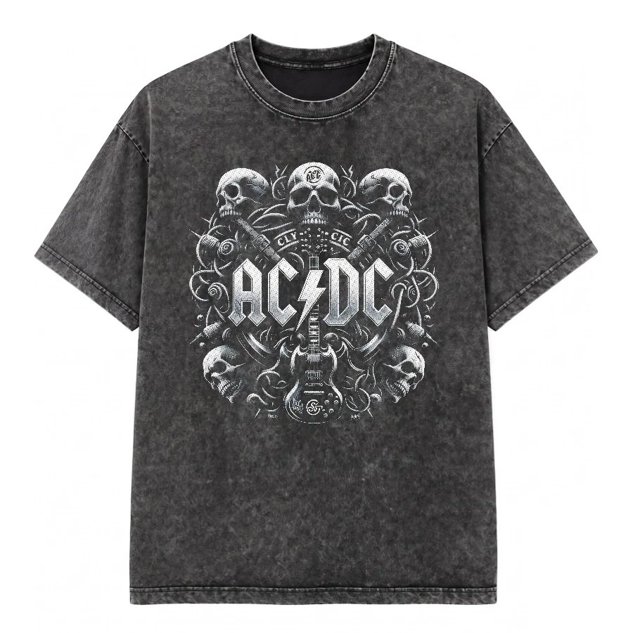 Remera Acid Wash de ACDC