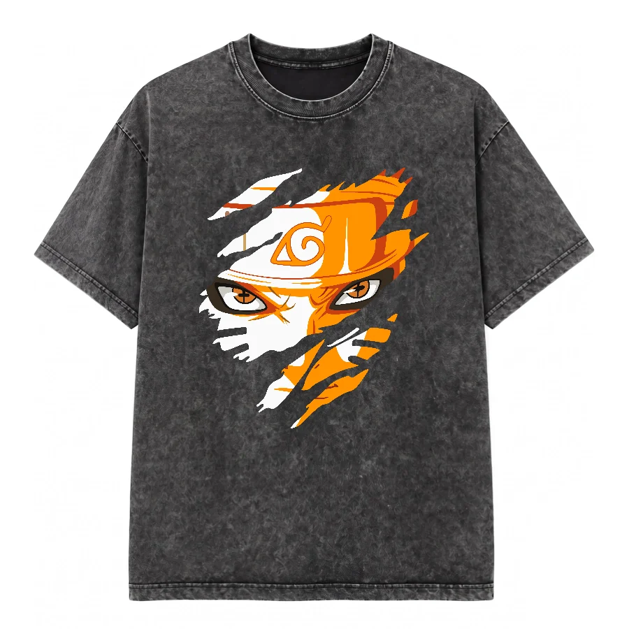 Remera Acid Wash de Naruto