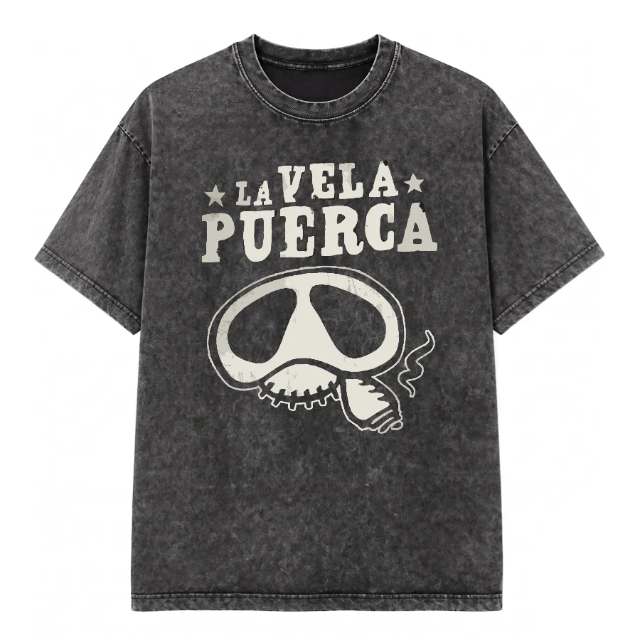 Remera Acid Wash La Vela Puerca