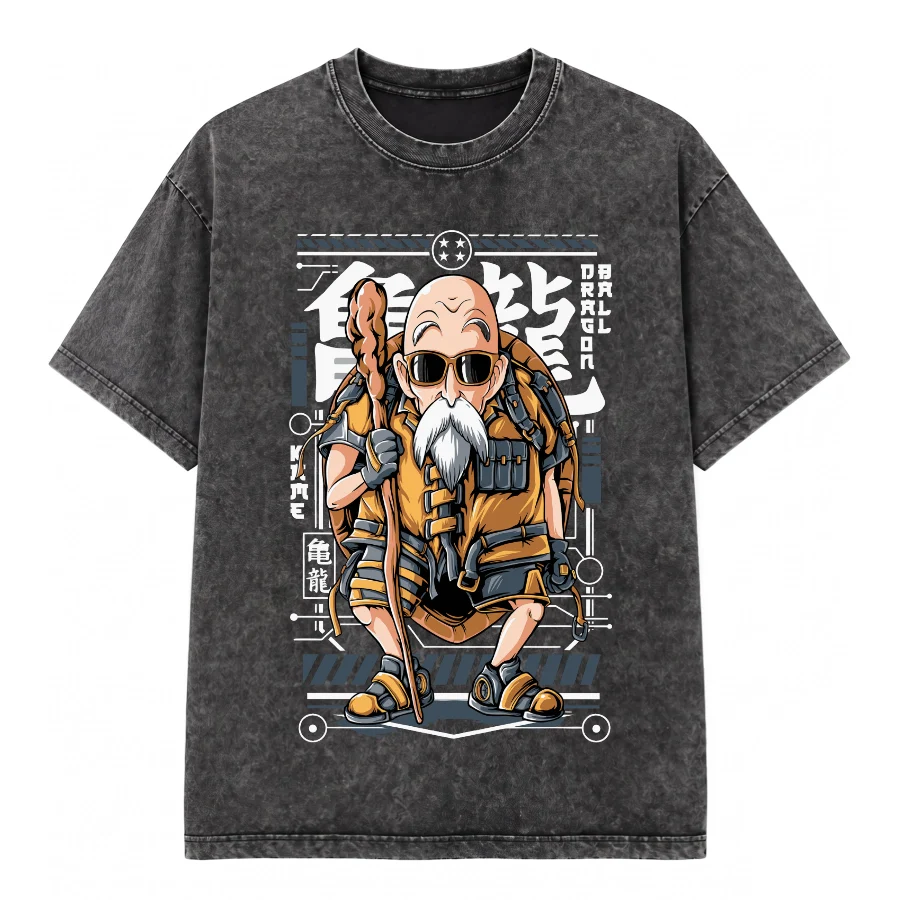 Remera Acid Wash de Maestro Roshi – Dragon Ball