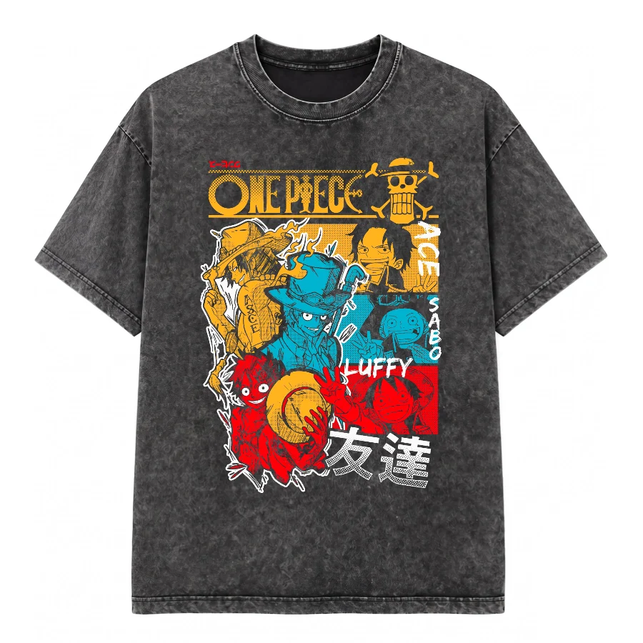 Remera Acid Wash de One Piece