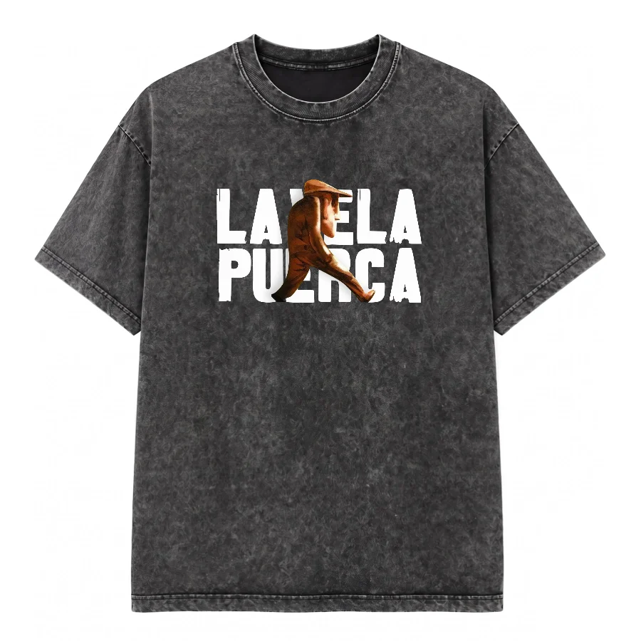 Remera Acid Wash La Vela Puerca