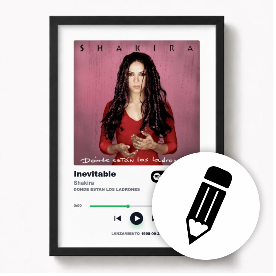 Cuadro Canción Spotify Personalizado