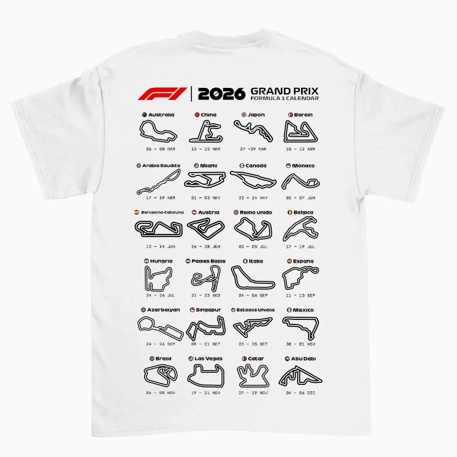 Remera de Circuitos F1 2026