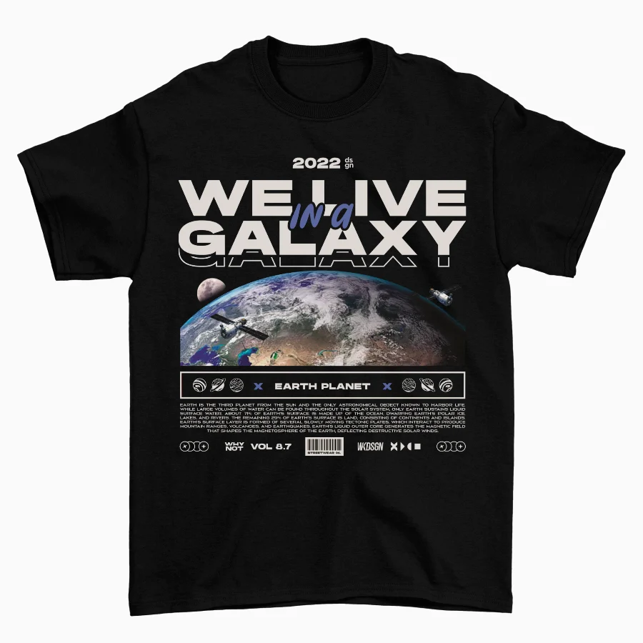 Remera de We Live in a Galaxy (earth)