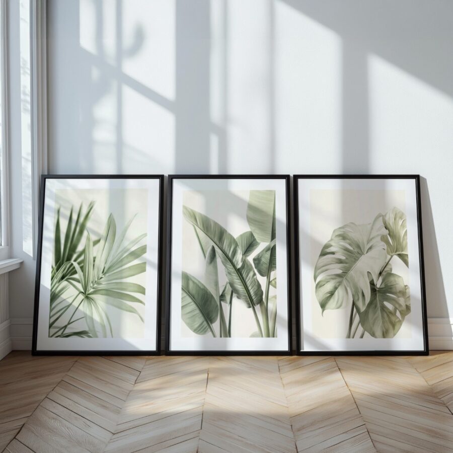 Mural Tríptico de Plantas