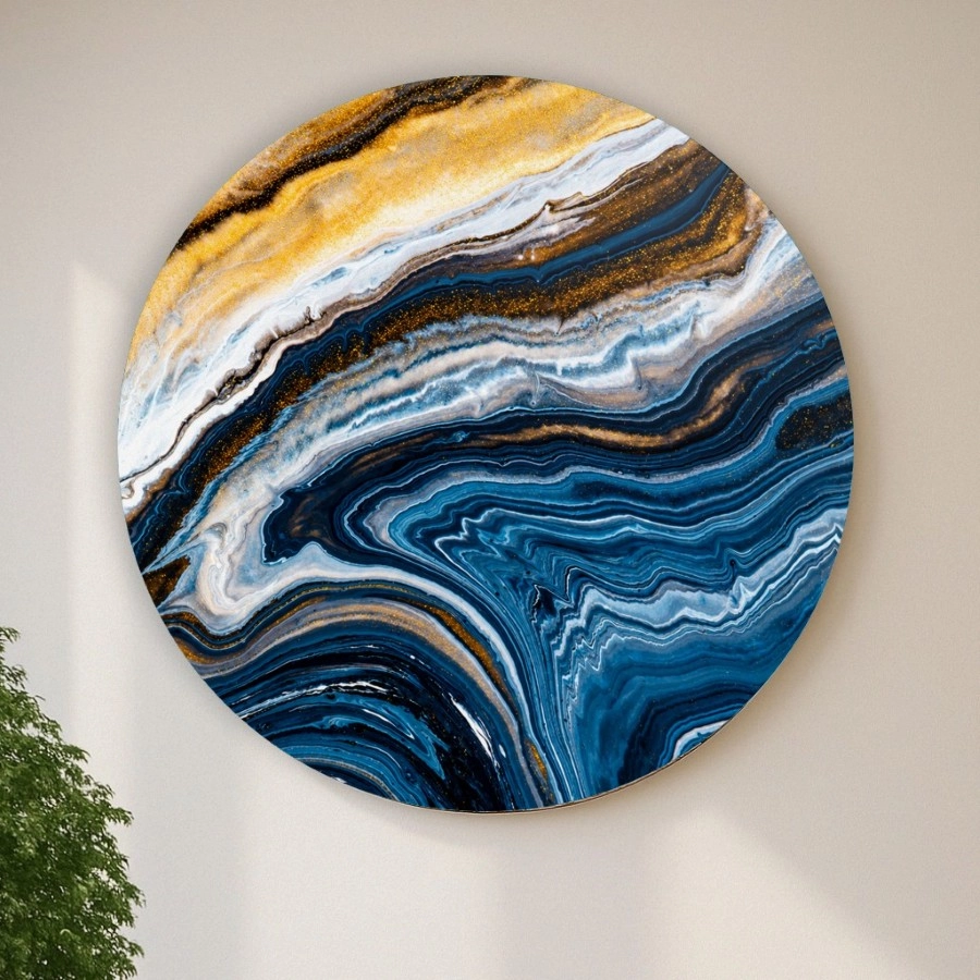 Cuadro circular Geoda Azul