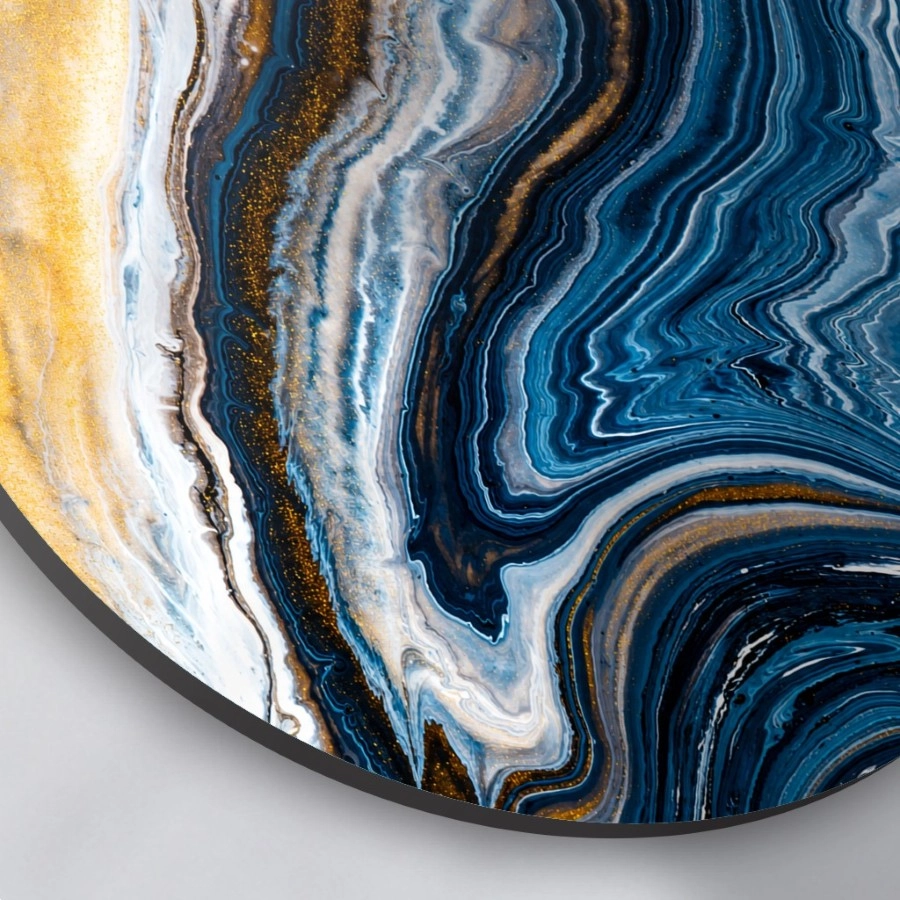 Cuadro circular Geoda Azul